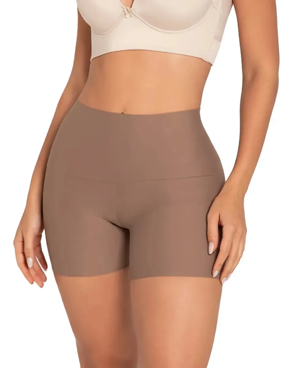 Calcinha boxer invisível com controle e efeito lifting Cocoa Clear L