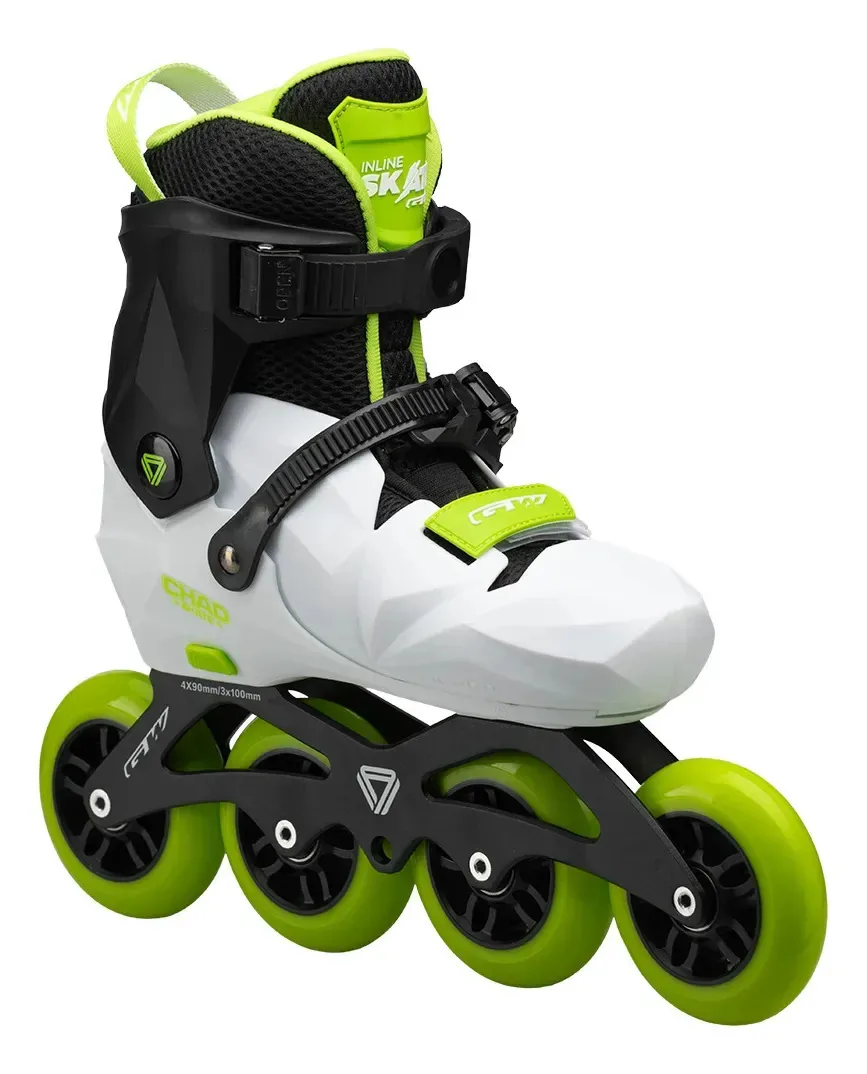GW Bicycle Patín Chad 36-39 90 mm Verde-limão