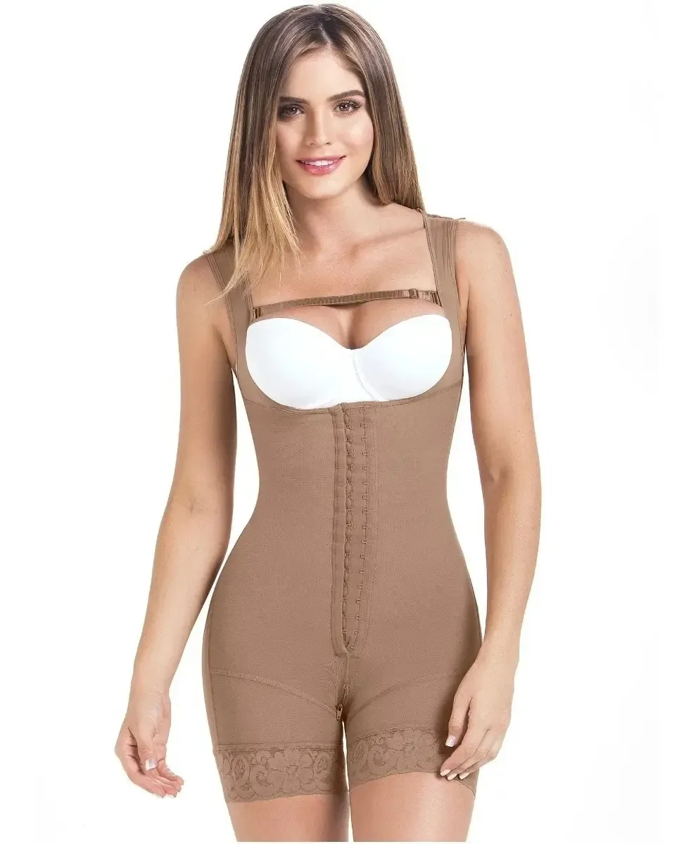 Cintas pós-cirúrgicas colombianas Mariae Fq105 Estágio 2, cor, cacau, tamanho M