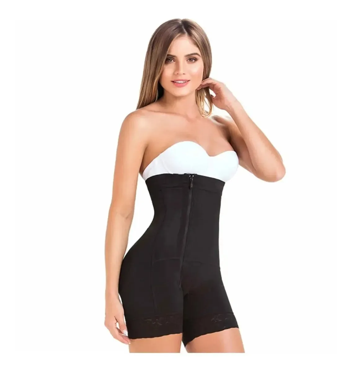 Cintas colombianas Mariae 9143, redutor de cintura alta, cor preta, tamanho 2xg