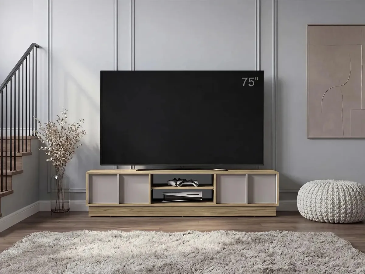 Mesa de TV Cabobe Fresno Europeo e Capri para TV até 75 Fresno
