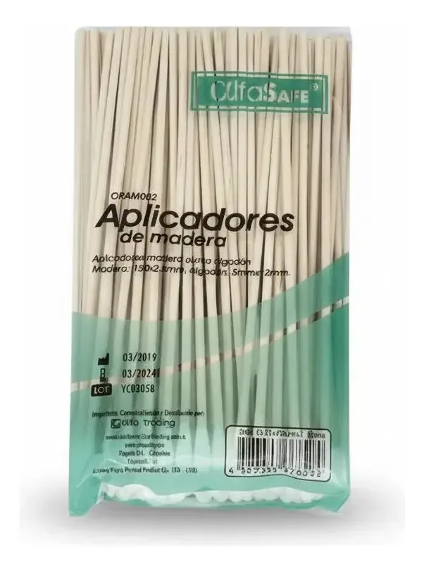 Aplicadores de madeira Alfasafe 100 unidades