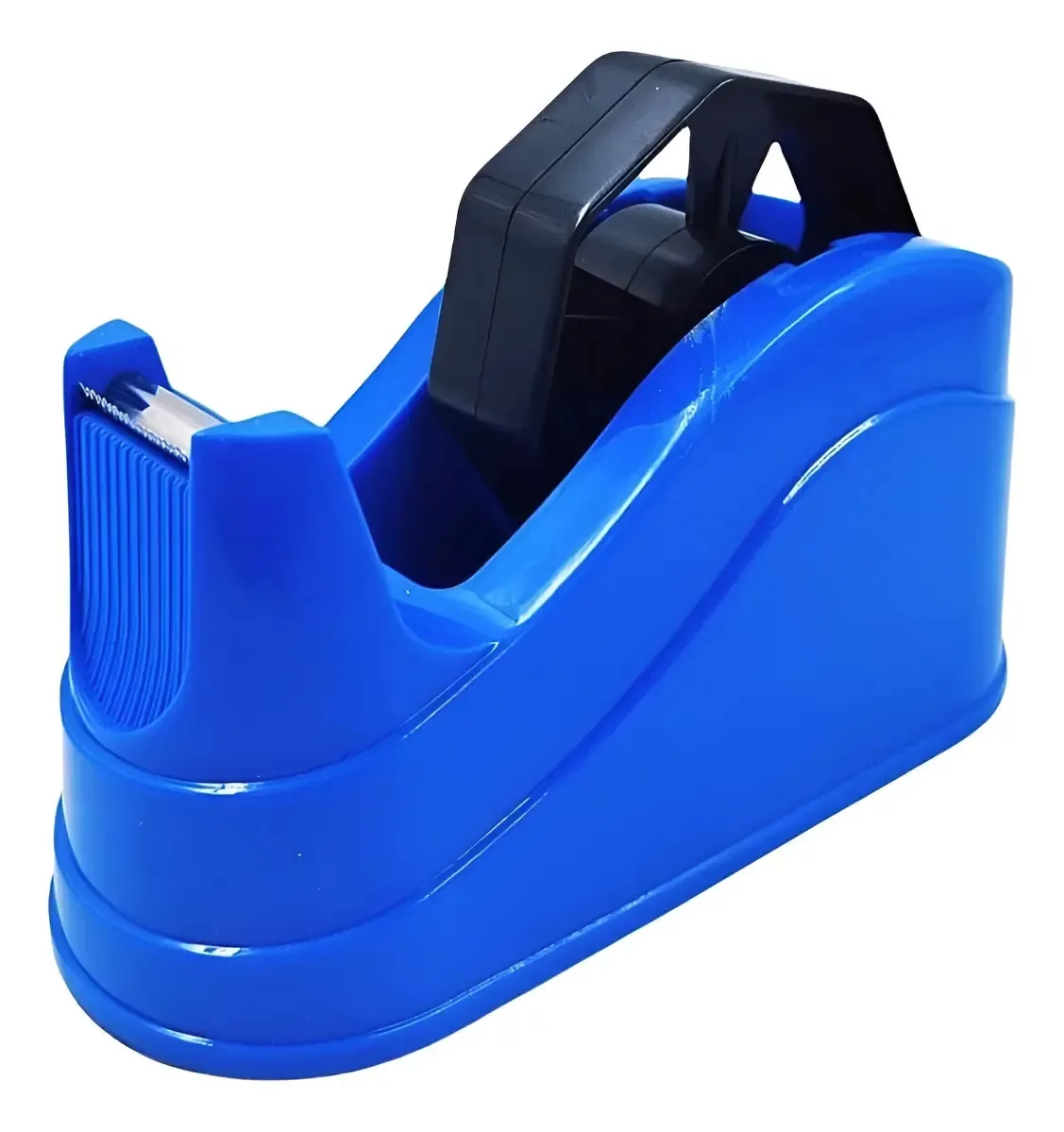 Dispensador de fita de mesa de luxo com base antiderrapante azul