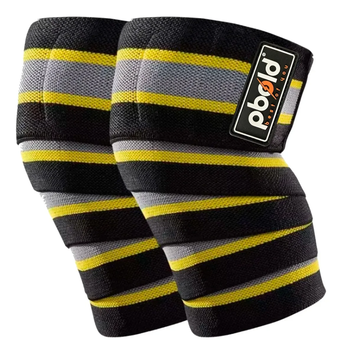 Bandagens de joelho Pbold Joelheiras Pbold, musculação, ginástica, cor preta