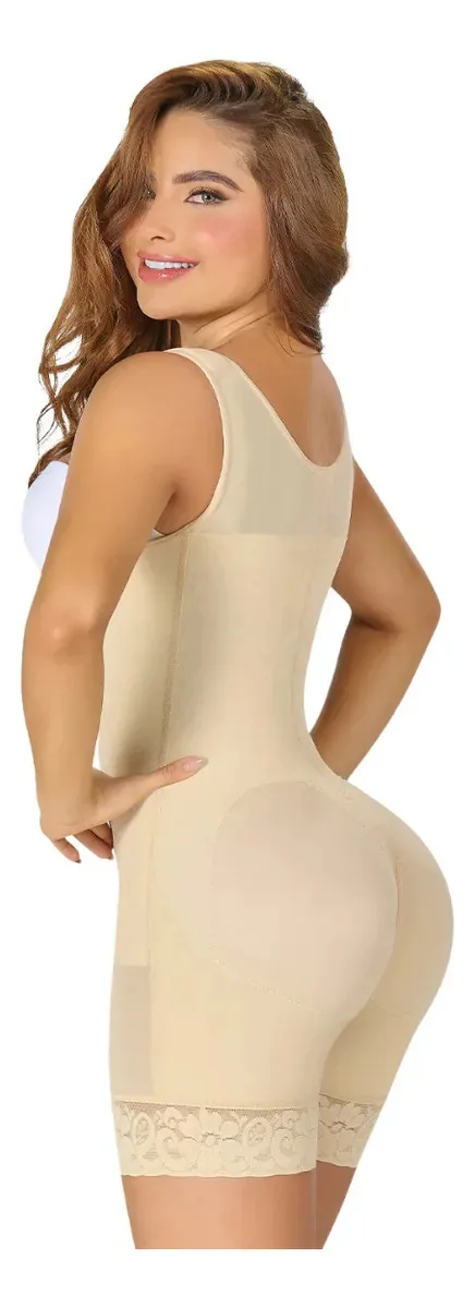 Myd Colombian Girdles 4 broches pós-cirúrgicos de uso diário, cor: bege, tamanho M
