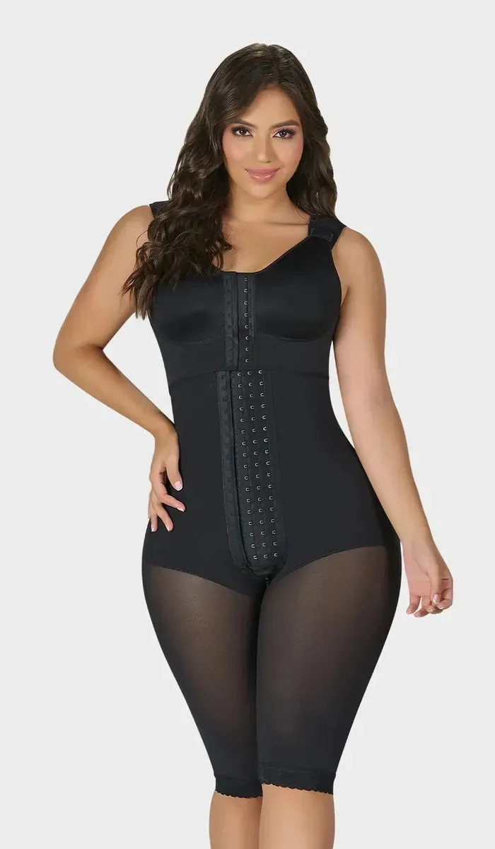 Cinto de ampulheta F00470 com sutiãs sobrepostos M&D Color Black Size 3xl