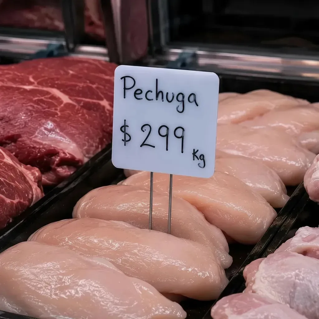 Espetos de preço para carnes e charcutaria 5u brancos