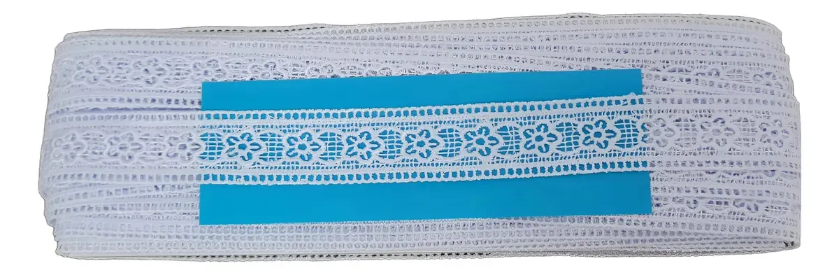 Renda Guipir Gripir Rolo 13,7 Mts Artesanato C704 Branco
