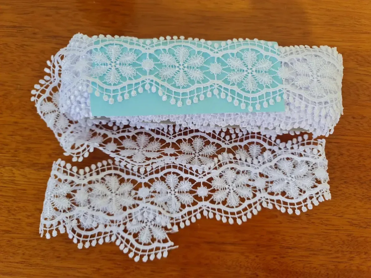 Renda De Guipir Flor Entremeio Bordada Yl611 Branco Branco