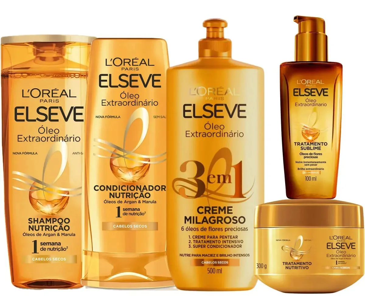 Kit Elseve Óleo Extraordinário Tratamento Nutritivomilagroso