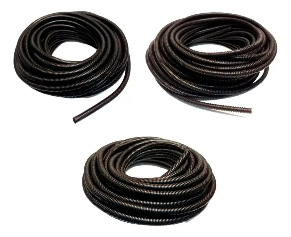 3 Rolos Espaguete Corrugado Conduite 4,5mm 7,5mm 9,5mm