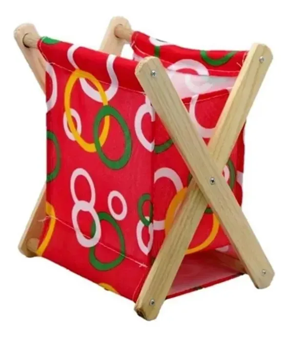 Porta-revistas decorativo dobrável 21x13x22cm Organizador vermelho