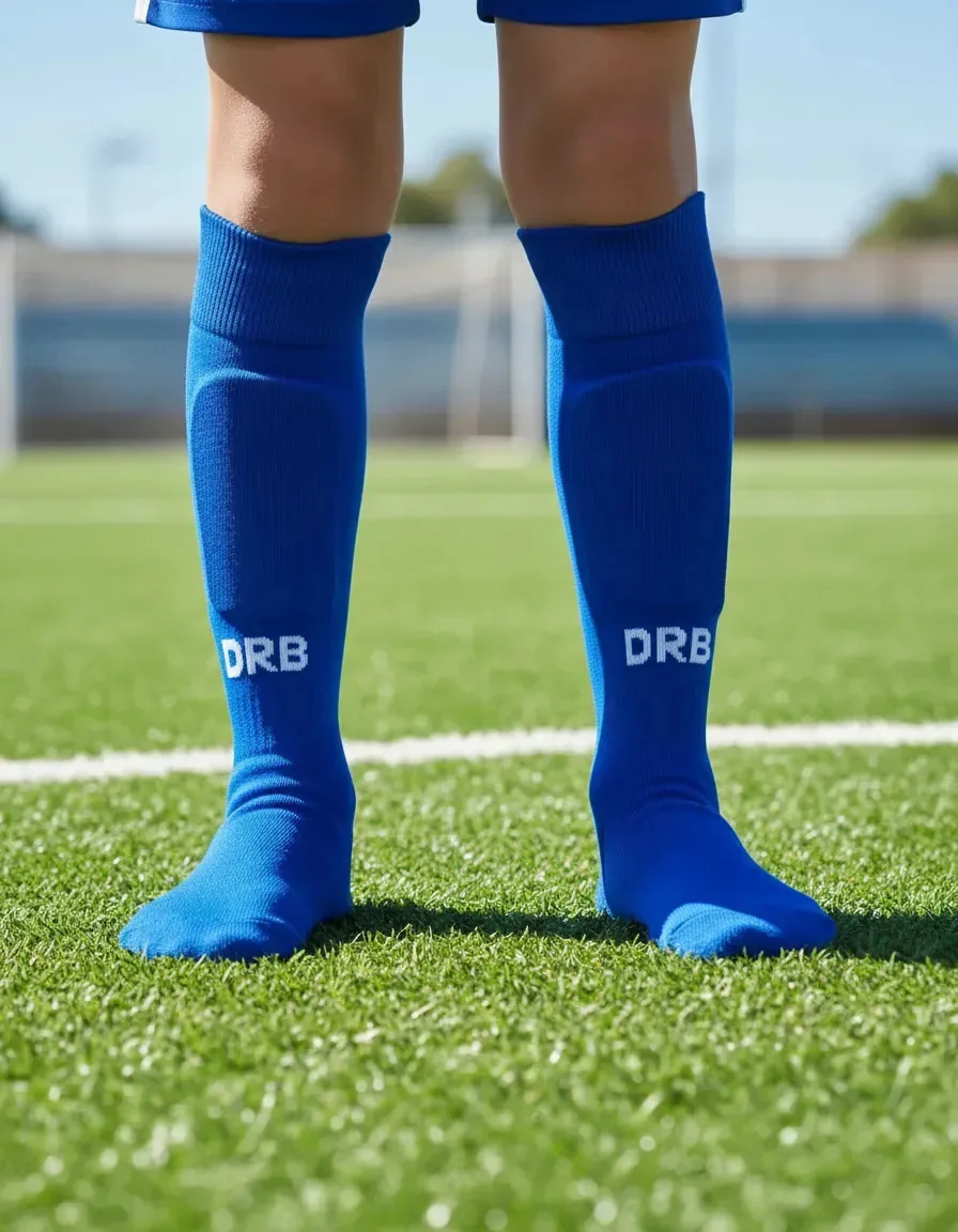 Meias de futebol masculinas Derb Euro Jr azuis U