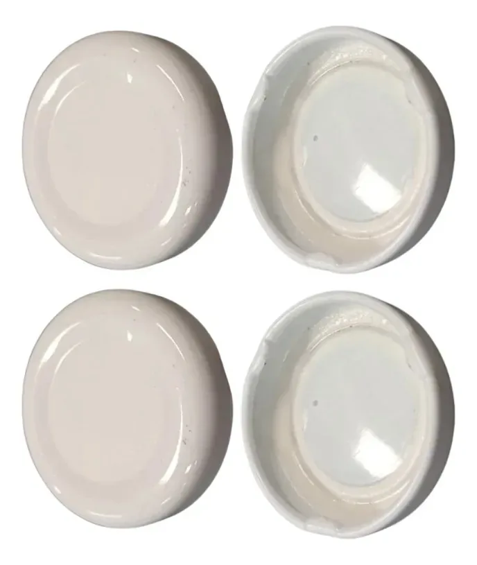 Conjunto de tampas axiais X120u: potes de geléia herméticos brancos axiais de 38 mm
