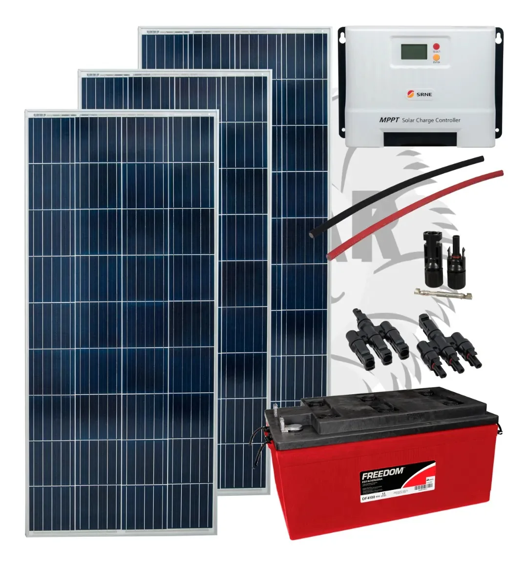 Kit Painel Solar Motorhome - Kombi 480w 12v (3 Placas 160w)