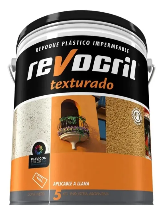 Revestimento texturizado fino Plavicon Revocril 5 kg de terracota