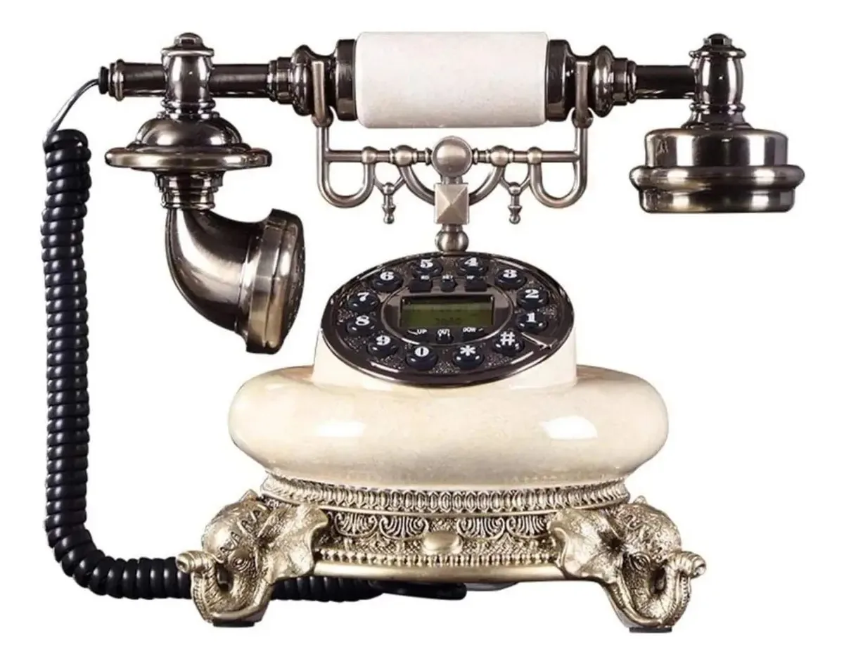Telefone tradicional Sudyanb, telefone retrô europeu, telefone de escritório, telefone com fio, telefone fixo residencial