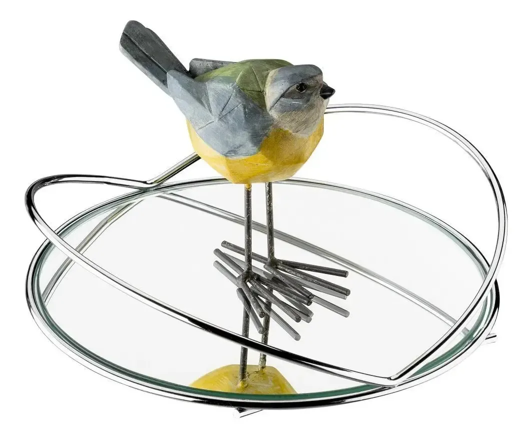 Bandeja Decorativa Espelhada Redonda 15cm Casa Schmitt