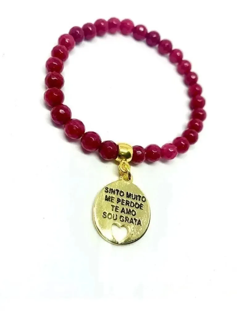 Pulseira De Rubi Indiano
