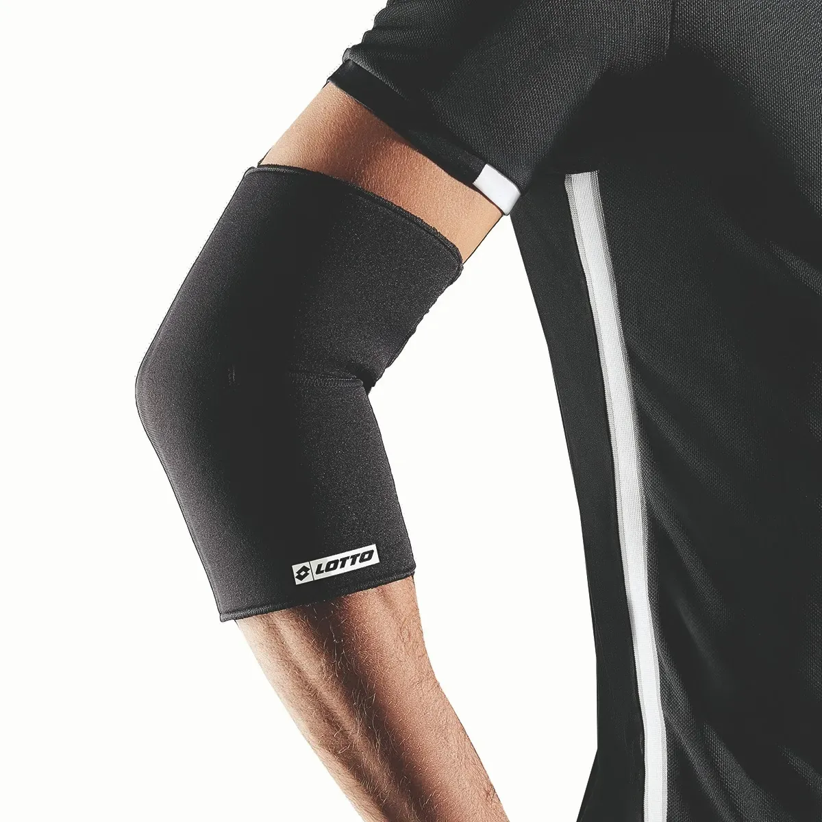 Cotoveleiras de neoprene Lotto Team em preto | Tamanho Dexter L