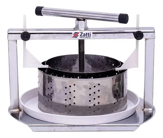 Prensa Queijo 2 Formas 1kg E 500g Redonda Zatti Inox