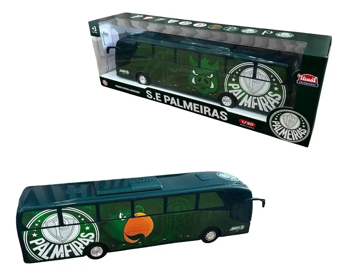 Ônibus Miniatura Times De Futebol Brasileirão Cor Palmeiras