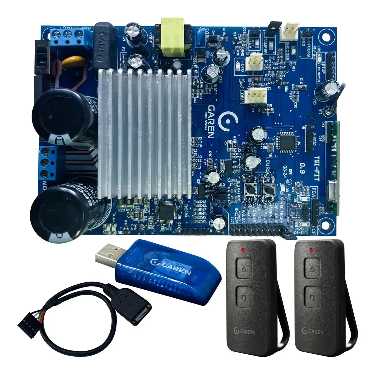 Placa Central Motor Portão Garen Tsi Fit Wifi App Controles Azul