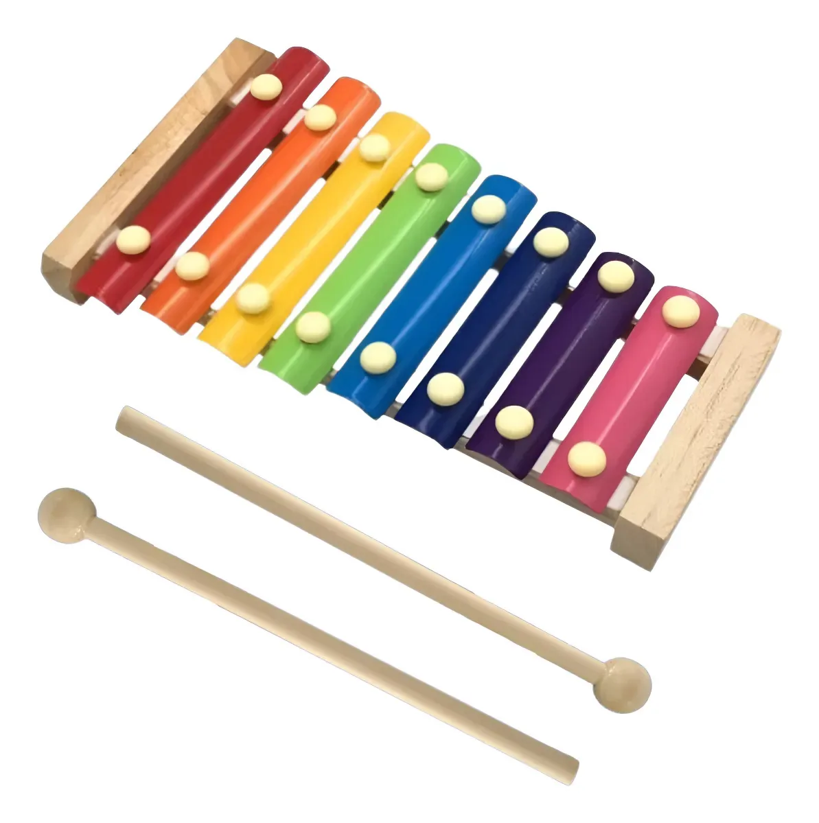Brinquedo Pedagógico Educativo Infantil Xilofone 8 Notas Colorido