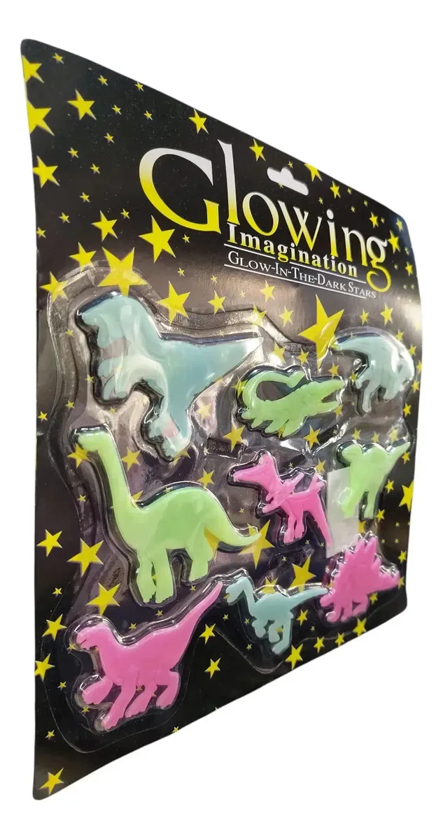 Figuras fluorescentes decorativas em forma de dinossauro multicoloridas de cor brilhante