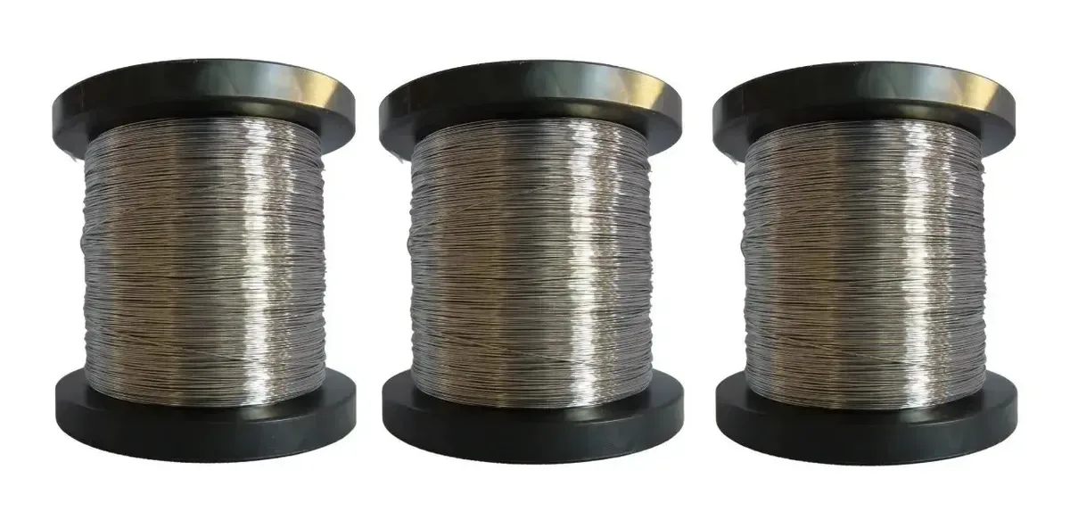 3 Rolos Arame Aço Inox Duro 0.45 Apicultura Quadro Caixilho Aço Inox
