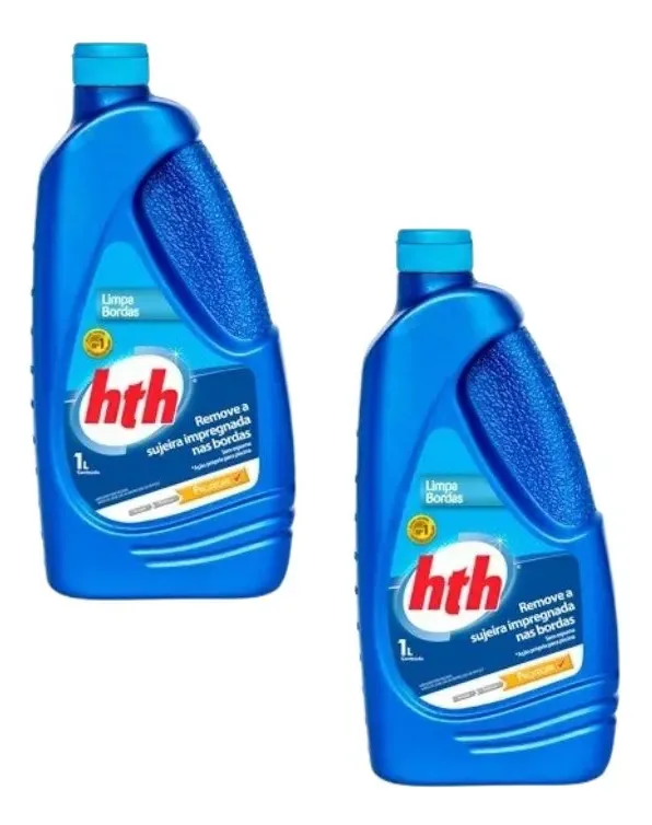 02x Limpa Bordas 1l Hth Limpeza Borda Piscina