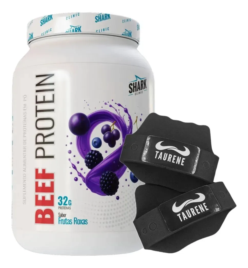 Beef Protein Frutas Roxas 900g Luva - Shark Pro Frutas Roxas