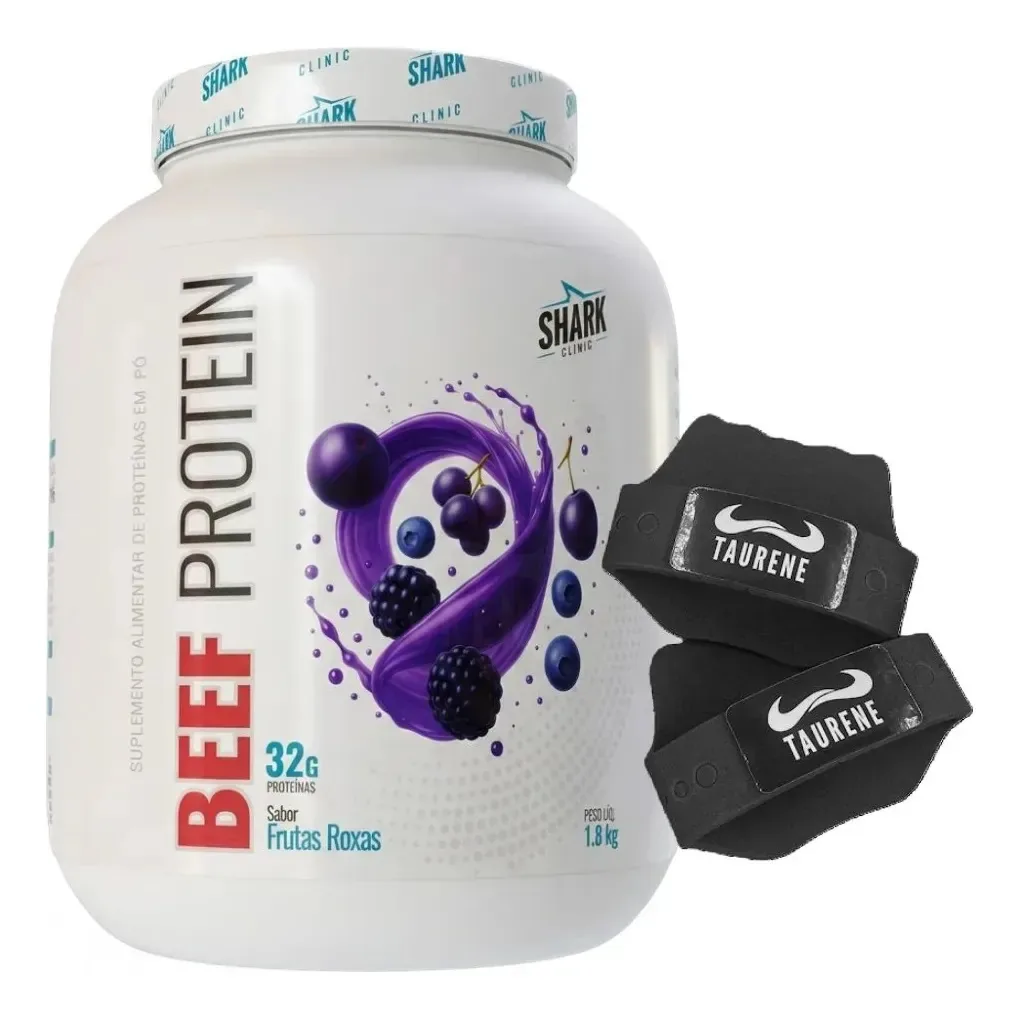 Beef Protein Frutas Roxas 1.8kg Luva - Shark Pro Frutas Roxas