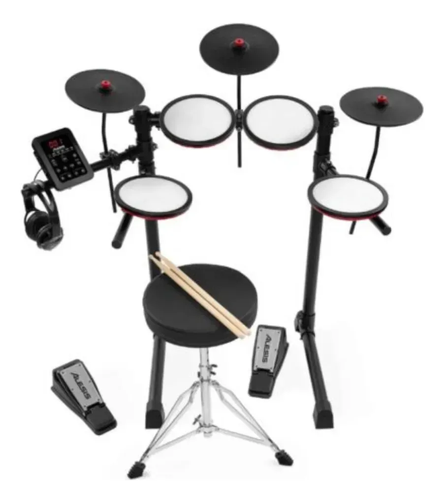 Kit Bateria Eletônica Turbo Max Alesis 7 Peças E 110 Timbres