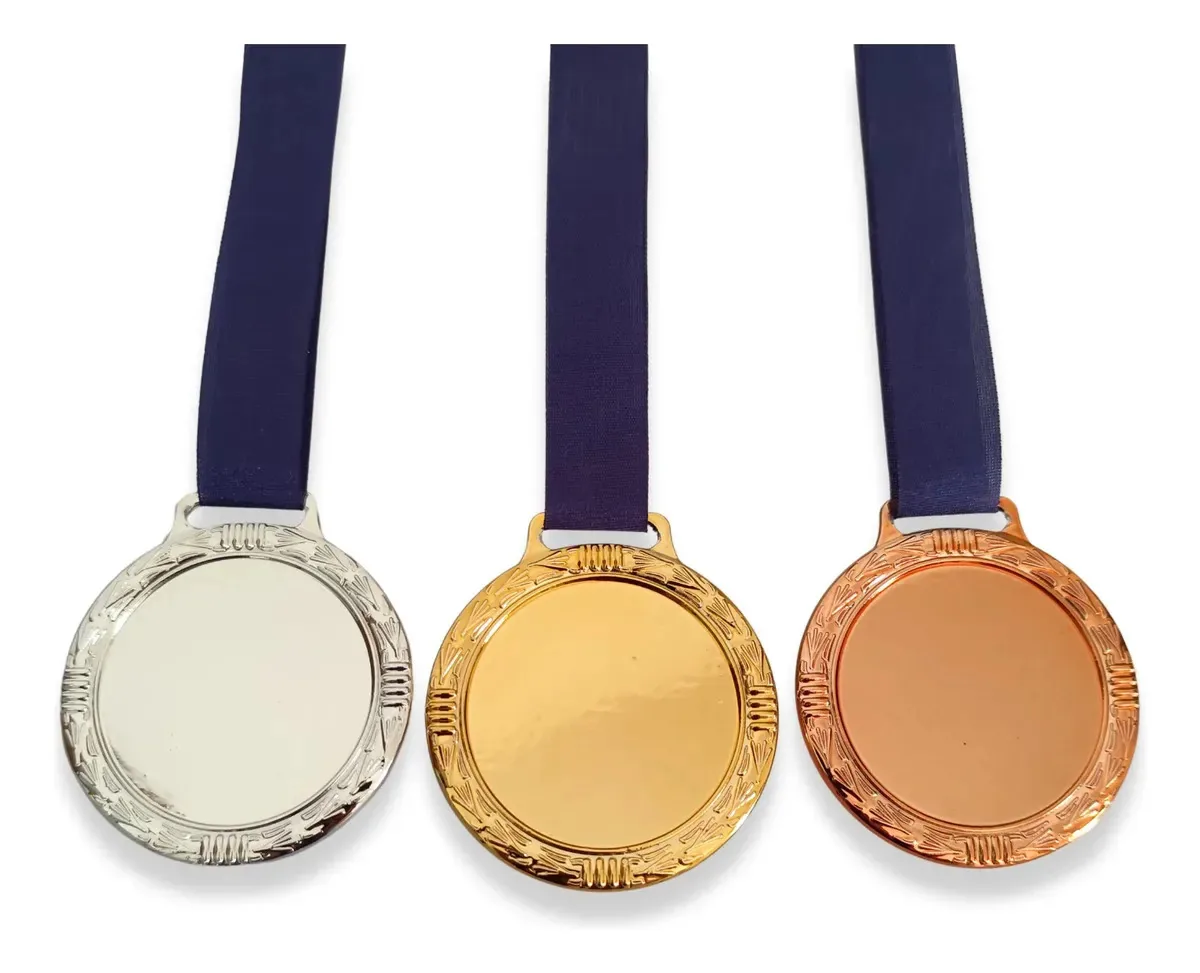 80 Medalhas Metal 63mm Para Personalizar