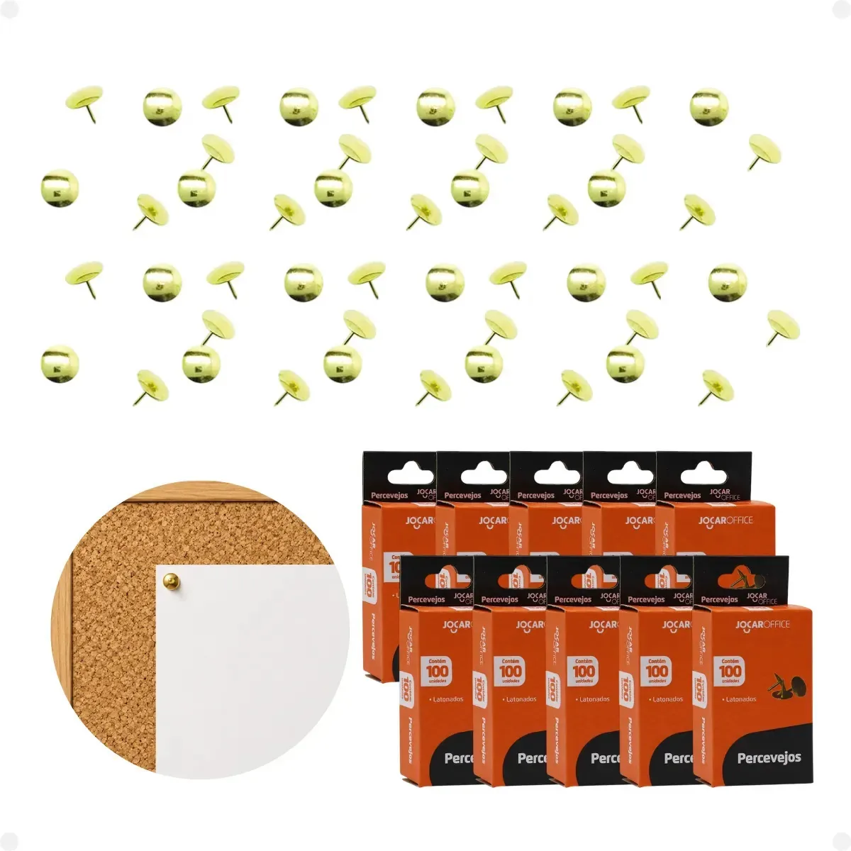 Kit 1000 Tachinha Percevejo Dourado Latonado Mural Quadro Dourado