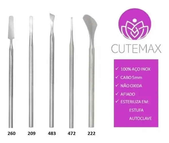 Kit Podologia Profissional 5 Instrumentos Podólogo Bisturi