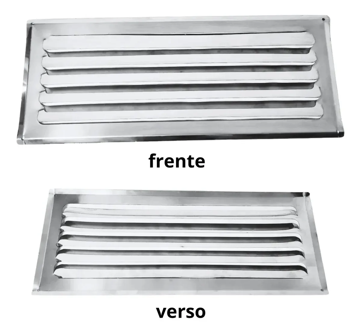 Grade Ventilação Inox 20cm X 50cm Com Tela Motorhome Armario Alumínio