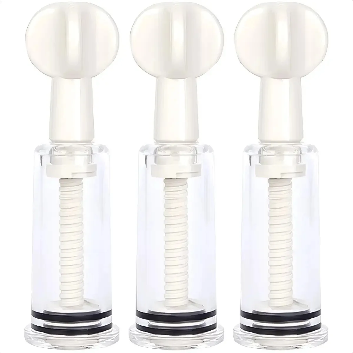 Kit Estimulador Manual Sugador Sucção Mamilos Seios Clitóris Transparente