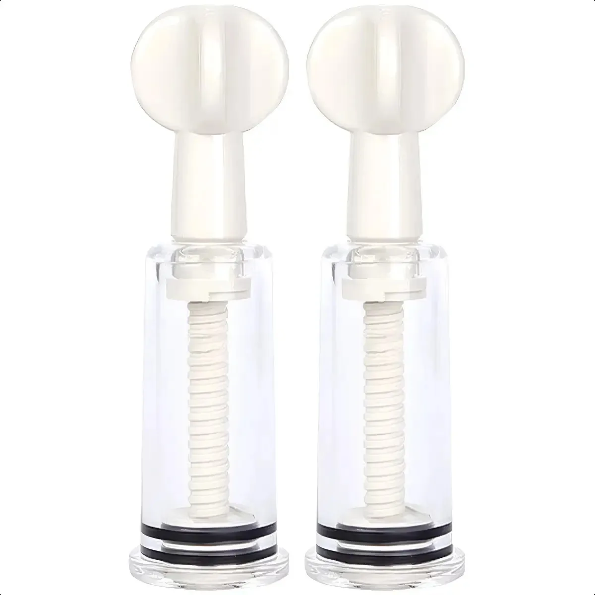 2 Sugador Para Mamilos Seios Manual Pressão Excita Sex Gozar Transparente