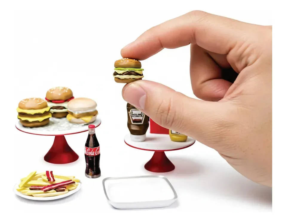 Miniatura Hael Miniaturas Bebidas E Comidas Para Casinha Hb-05 Festival Burguer