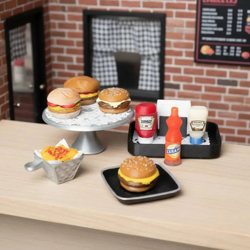 Miniatura Hael Miniaturas Bebidas E Comidas Para Casinha Hb-06 Master Burguer