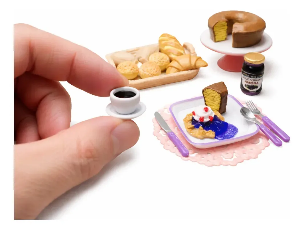 Miniatura Hael Miniaturas Bebidas E Comidas Para Casinha Hf-01 Berry Cafe