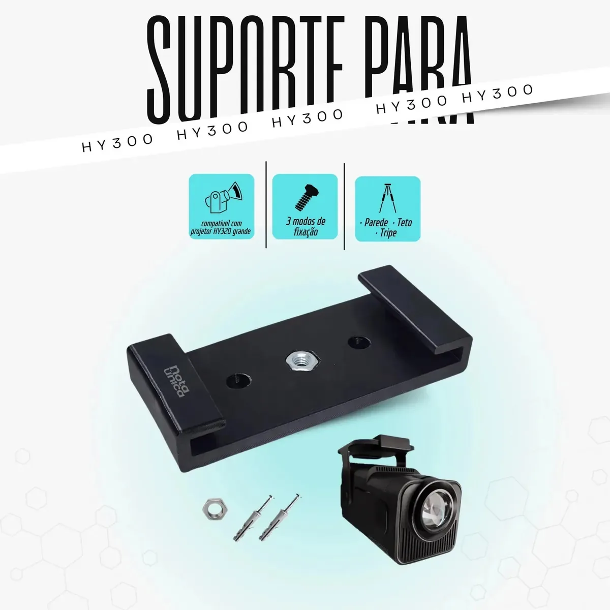 Suporte Para Projetor Hy300 Parede Teto Tripé Magcubic Preto