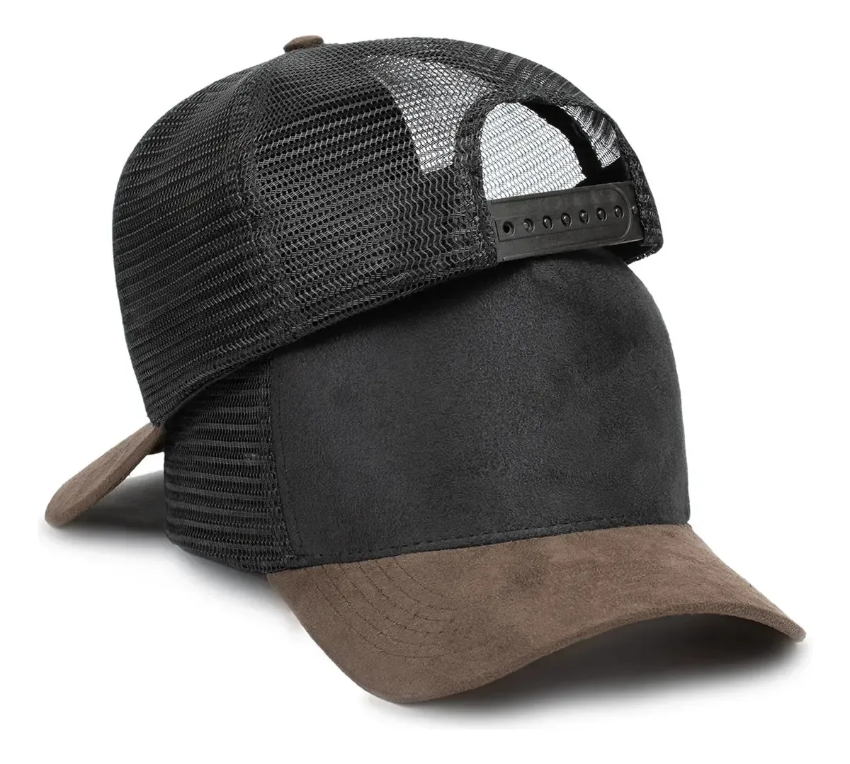 Kit 5 Bonés Country Camurça Basico Liso Trucker Tela Preto/marrom Un Lisa