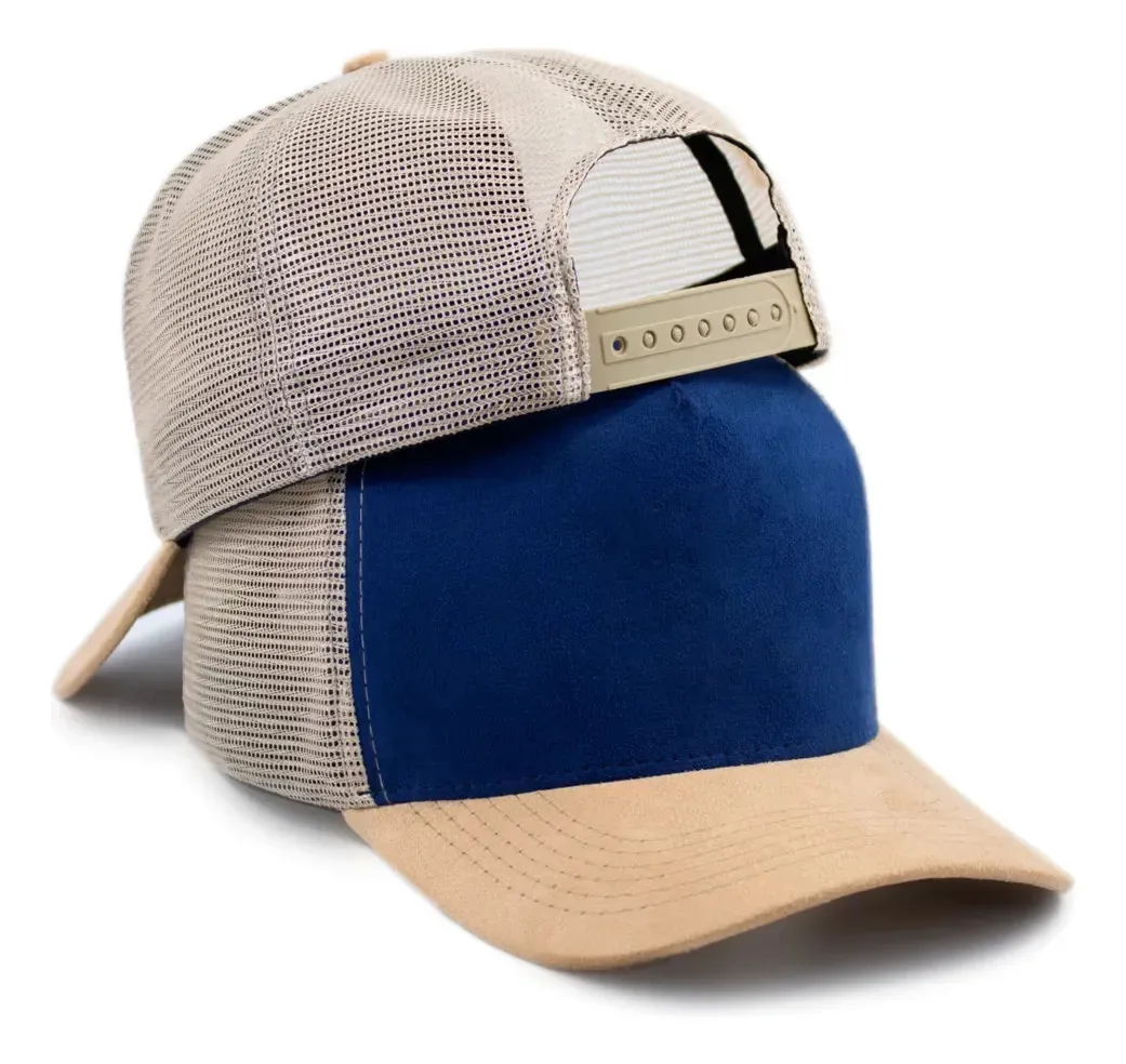Kit 5 Bonés Country Camurça Basico Liso Trucker Tela Azul Un Lisa