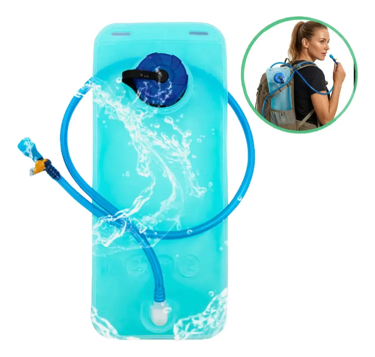 Bolsa Reservatório Água 2l Para Mochila Hidratação Bike