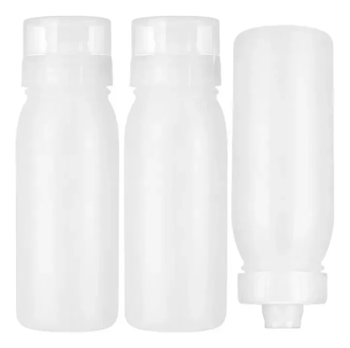 Kit 3 Bisnagas Dosadoras 300ml Com Bico De 5 Furos E Tampa