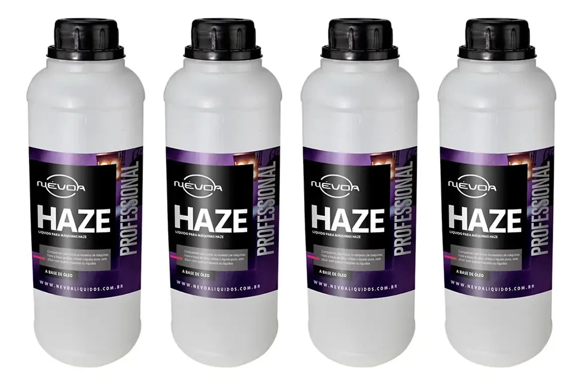 4 Fluidos Haze A Base De Óleo 1 Litro Professional Névoa