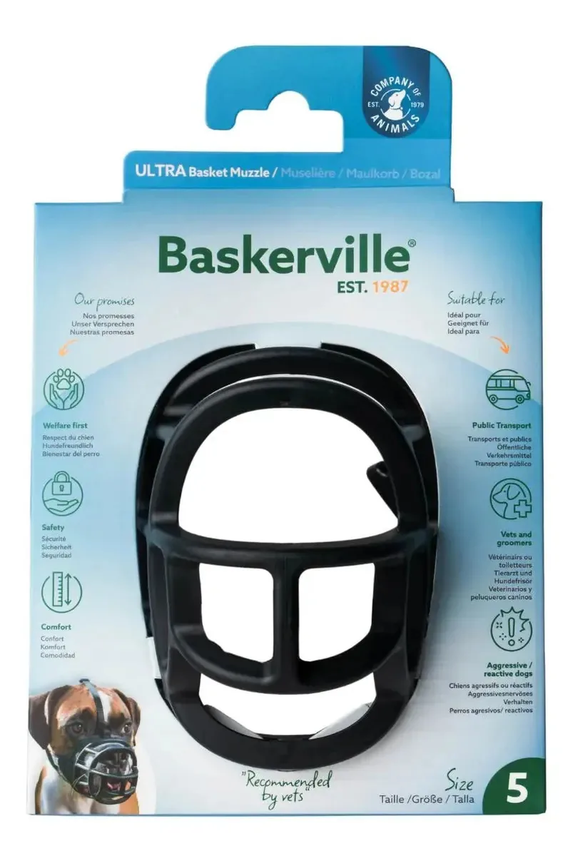 Baskerville Focinheira Para Cães Ajustável Tamanho 5- Xg